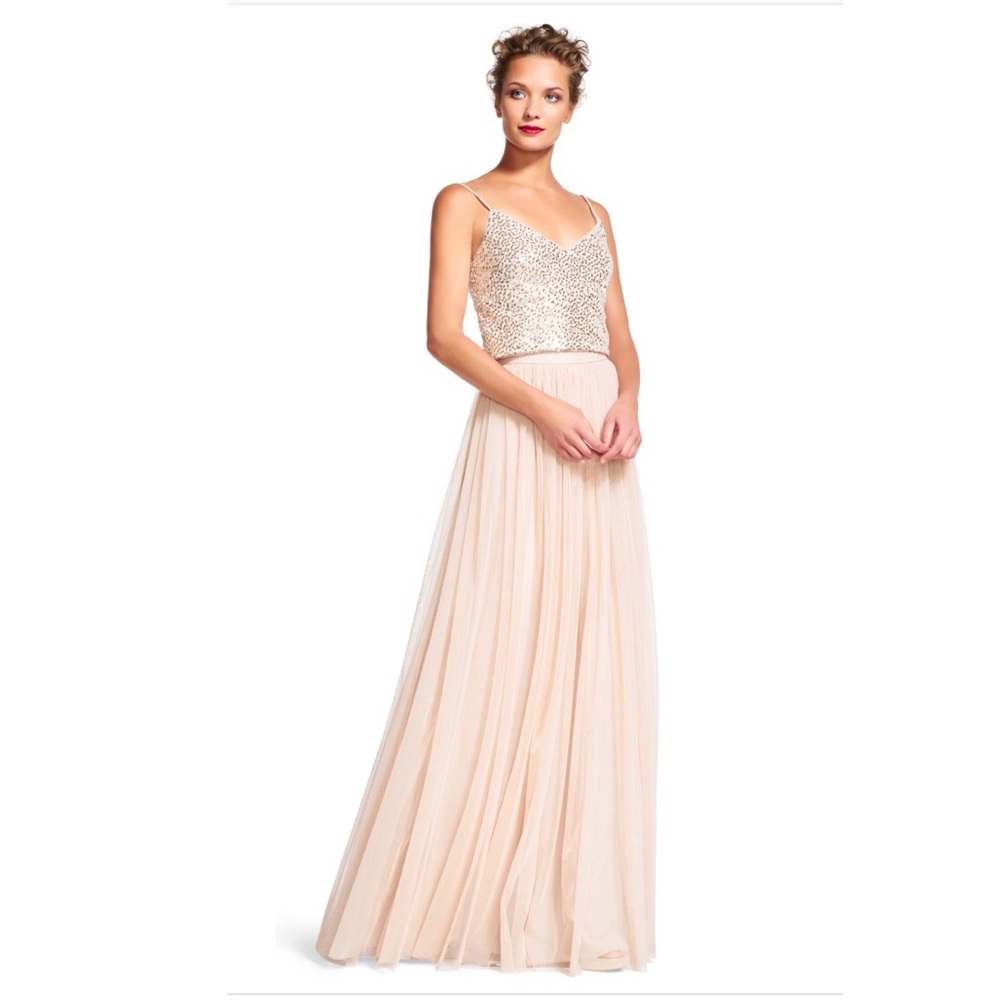 Adriana Papell Sequence Two- Piece Gown